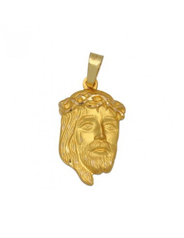 MEDALLA ORO 18KL CARA DE CRISTO 15X25MM