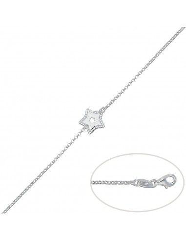 PULSERA ESTRELLA PLATA 925MM