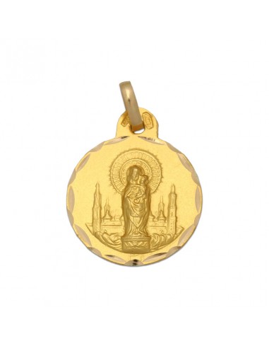 MEDALLA ORO 18KL V. DEL PILAR- 17MM