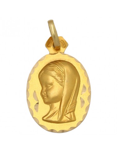 MEDALLA ORO 18KL V. NIÑA MEDIDA 16X21 MM