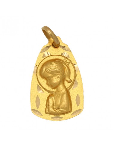MEDALLA ORO 18KL V. NIÑA MEDIDA 13X22 MM