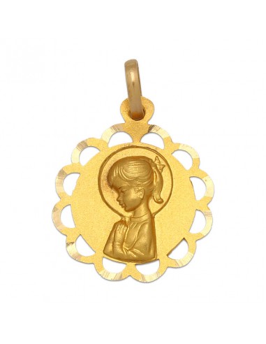 MEDALLA ORO 18KL VIRGEN NIÑA - 17MM