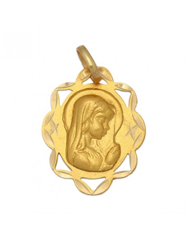 MEDALLA ORO 18KL V. NIÑA MEDIDA 16X20 MM