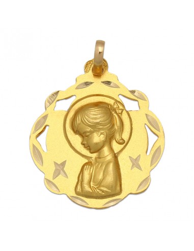 MEDALLA ORO 18KL VIRGEN NIÑA - 20x23 MM