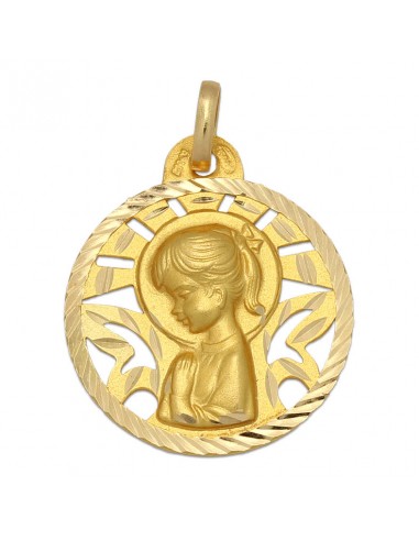MEDALLA ORO 18KL V. NIÑA MEDIDA 20 MM