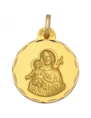 MEDALLA ORO 18KL SAN JOSE MEDIDA 21MM