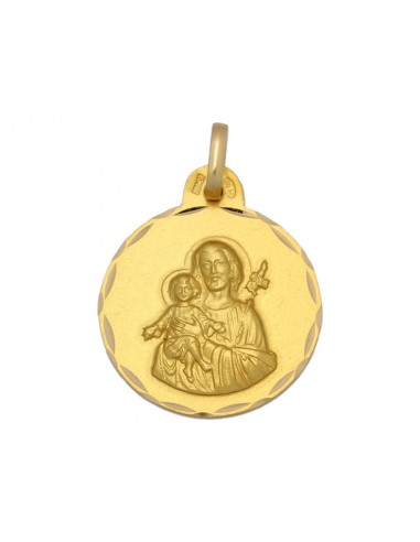 MEDALLA ORO 18KL SAN JOSE - 17MM