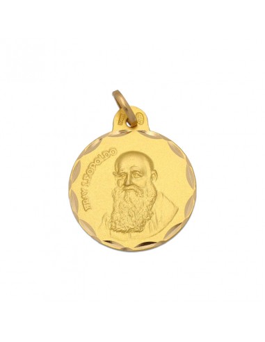 MEDALLA ORO 18KL FRAY LEOPOLDO DE 15MM