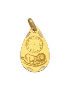 MEDALLA ORO 18KL CON RELOJ...