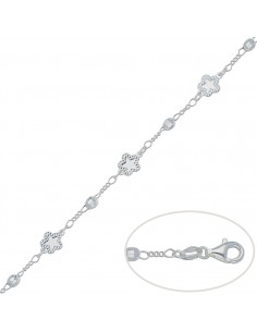 PULSERA FLORES + BOLAS...