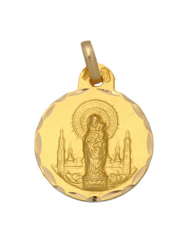 MEDALLA ORO 18KL V. DEL PILAR- 19MM
