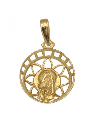MEDALLA ORO 18KL VIRGEN NIÑA - 18MM