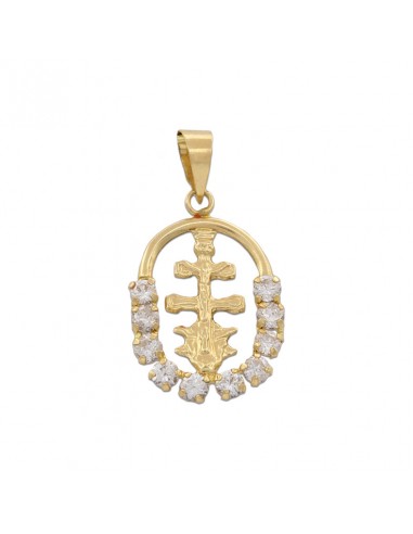 CRUZ CARAVACA ORO 18KL - 14X20MM