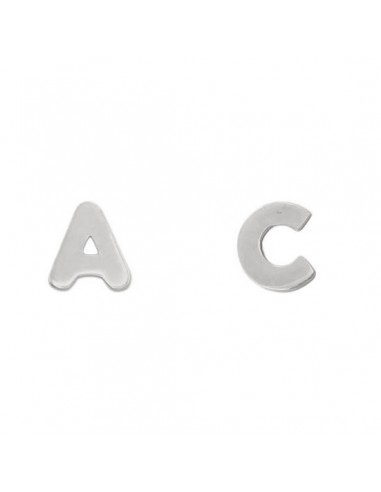 PENDIENTES INICIALES PLATA 925MM