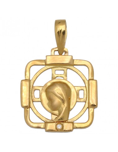 MEDALLA ORO 18KL VIRGEN NIÑA DE 18X20MM