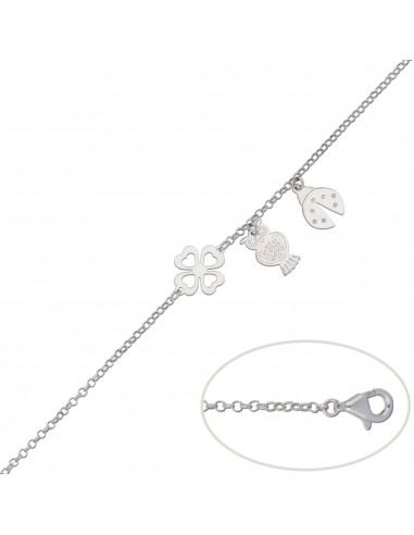 PULSERA DE LA SUERTE PLATA 925MM