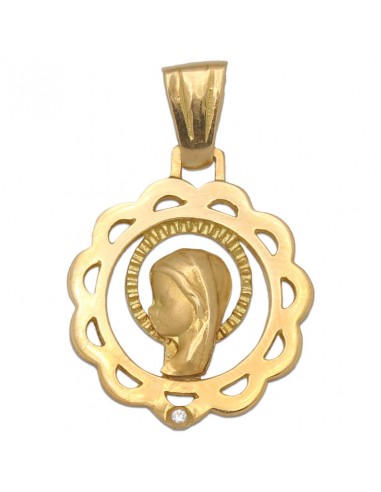 MEDALLA ORO 18KL VIRGEN NIÑA DE 18MM