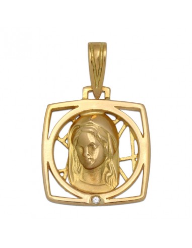 MEDALLA ORO 18KL VIRGEN NIÑA DE 16X18MM