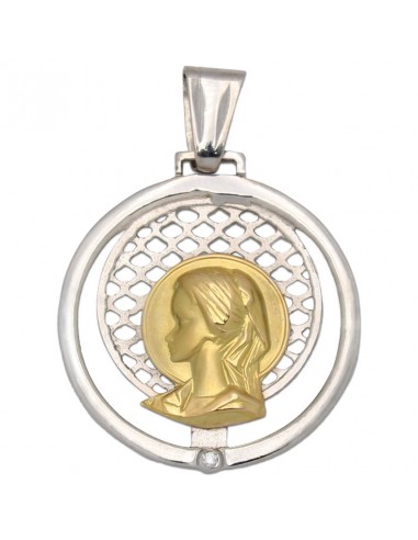 MEDALLA ORO 18KL VIRGEN NIÑA DE 23MM