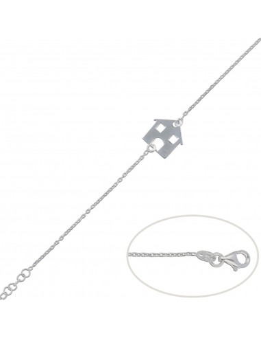 PULSERA TU CASA PLATA 925MM