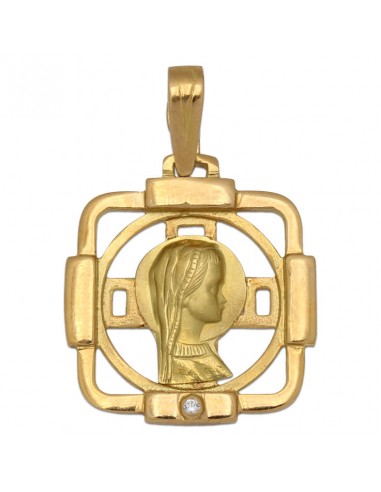 MEDALLA ORO 18KL VIRGEN NIÑA DE 18X20MM