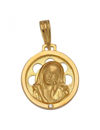 MEDALLA ORO 18KL VIRGEN NIÑA DE 16MM