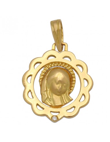 MEDALLA ORO 18KL VIRGEN NIÑA DE 18MM