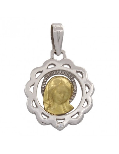 MEDALLA ORO 18KL VIRGEN NIÑA DE 18MM