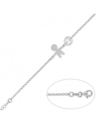 PULSERA NIÑA + NIÑO PLATA 925MM