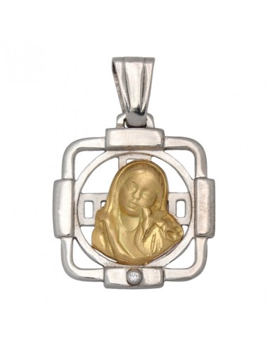 MEDALLA ORO 18KL VIRGEN NIÑA DE 18X20MM