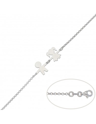 PULSERA NIÑO + NIÑA PLATA 925MM