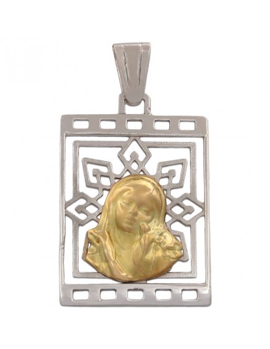 MEDALLA ORO 18KL VIRGEN NIÑA DE 19X27MM
