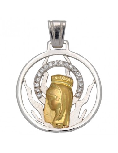 MEDALLA ORO 18KL VIRGEN NIÑA DE 22MM