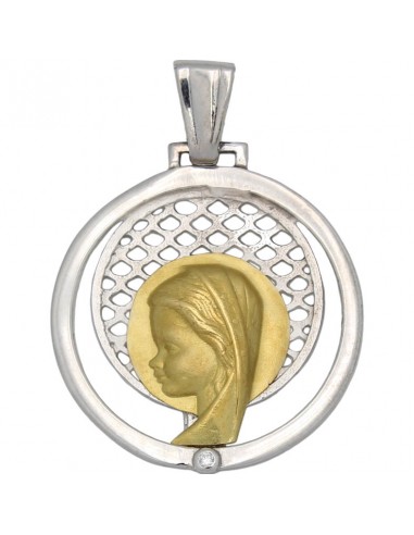 MEDALLA ORO 18KL VIRGEN NIÑA DE 23MM