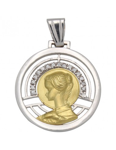 MEDALLA ORO 18KL VIRGEN NIÑA DE 22MM