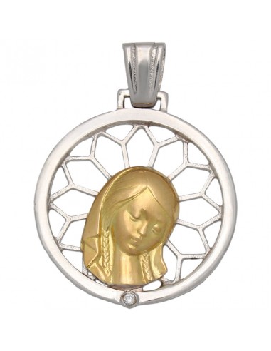 MEDALLA ORO 18KL VIRGEN NIÑA DE 23MM