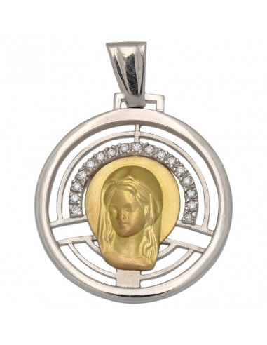 MEDALLA ORO 18KL VIRGEN NIÑA DE 23MM