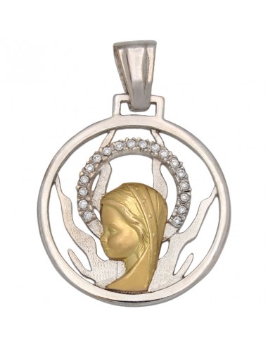 MEDALLA ORO 18KL VIRGEN NIÑA DE 22MM