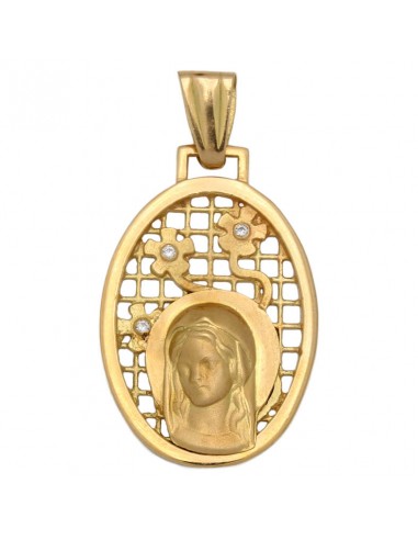 MEDALLA ORO 18KL VIRGEN NIÑA DE 18X27MM