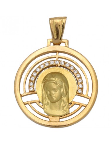 MEDALLA ORO 18KL VIRGEN NIÑA DE 23MM