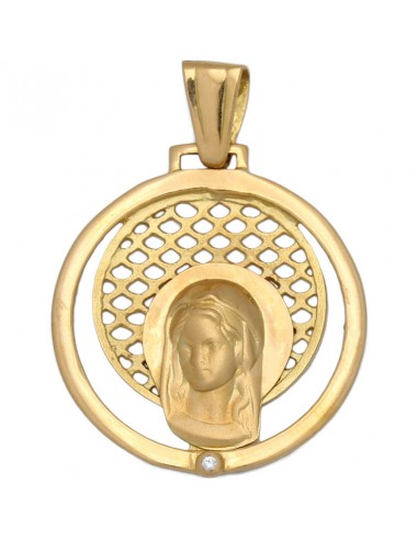 MEDALLA ORO 18KL VIRGEN NIÑA DE 23MM