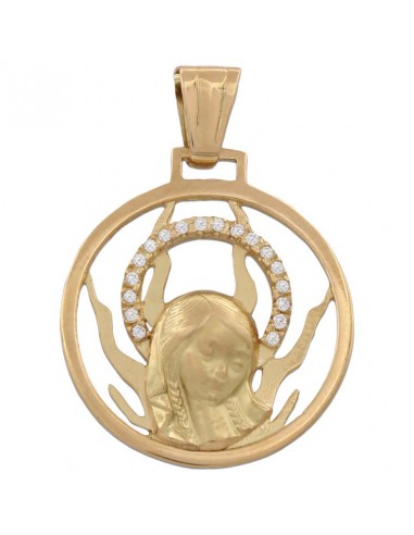 MEDALLA ORO 18KL VIRGEN NIÑA DE 22MM