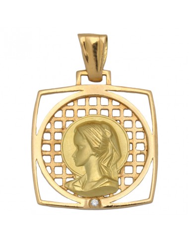 MEDALLA ORO 18KL VIRGEN NIÑA DE 20X23MM