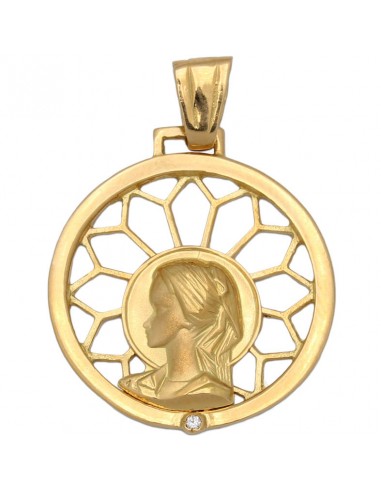 MEDALLA ORO 18KL VIRGEN NIÑA DE 23MM