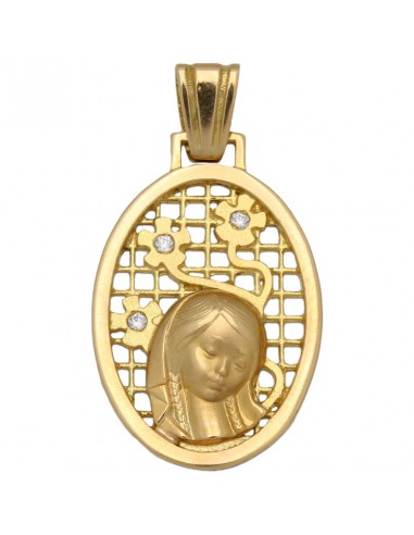 MEDALLA ORO 18KL VIRGEN NIÑA DE 17X27MM