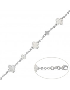 PULSERA TREBOL PLATA 925MM