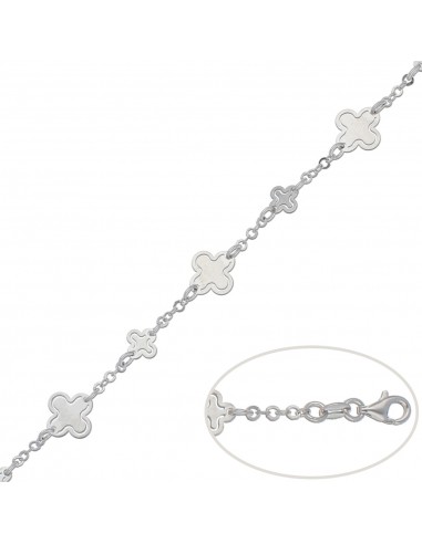 PULSERA TREBOL PLATA 925MM