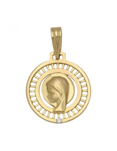 MEDALLA ORO 18KL VIRGEN NIÑA DE 17MM