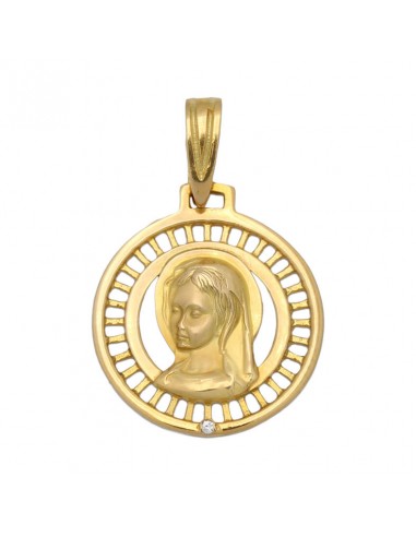MEDALLA ORO 18KL VIRGEN NIÑA DE 17MM