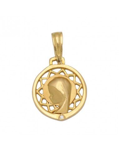 MEDALLA ORO 18KL VIRGEN NIÑA DE 14MM